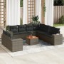 Garden sofa set 10 pieces with gray synthetic rattan cushions by , Garden sets - Ref: Foro24-3257845, Price: 722,87 €, Discou...