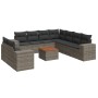 Set de sofás de jardín 10 pzas con cojines ratán sintético gris de , Conjuntos de jardín - Ref: Foro24-3257845, Precio: 722,8...