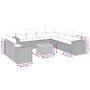 Garden sofa set 10 pieces with gray synthetic rattan cushions by , Garden sets - Ref: Foro24-3257845, Price: 722,87 €, Discou...