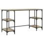 Sonoma Schreibtisch aus Metall aus Eiche aus Eiche 140x50x75 cm von , Schreibtische - Ref: Foro24-845327, Preis: 84,42 €, Rab...