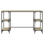 Sonoma Schreibtisch aus Metall aus Eiche aus Eiche 140x50x75 cm von , Schreibtische - Ref: Foro24-845327, Preis: 84,42 €, Rab...