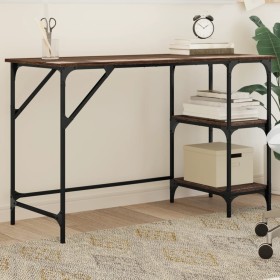 Metal and wood engineering brown oak desk 120x50x75 cm by , Desks - Ref: Foro24-845325, Price: 66,99 €, Discount: %