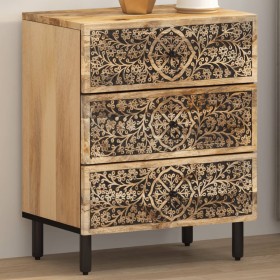 Solid mango wood bedside table 50x33x60 cm by , Nightstands - Ref: Foro24-358221, Price: 139,38 €, Discount: %