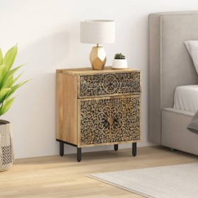 Solid mango wood bedside table 50x33x60 cm by , Nightstands - Ref: Foro24-358223, Price: 114,99 €, Discount: %