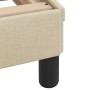 Bed frame with cream fabric headboard 80x200 cm by , Beds and slatted bases - Ref: Foro24-373070, Price: 129,68 €, Discount: %