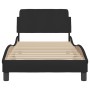 Bed frame with black fabric headboard 90x190 cm by , Beds and slatted bases - Ref: Foro24-373087, Price: 107,00 €, Discount: %