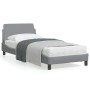 Light gray fabric bed frame with headboard 90x190 cm by , Beds and slatted bases - Ref: Foro24-373085, Price: 107,00 €, Disco...