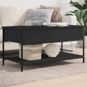 Mesa de centro madera de ingeniería y metal negro 100x50x50 cm de , Mesas de centro - Ref: Foro24-845346, Precio: 63,99 €, De...