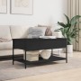 Engineered wood and black metal coffee table 100x50x50 cm by , Coffee table - Ref: Foro24-845346, Price: 64,23 €, Discount: %