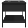 Mesa de centro madera de ingeniería y metal negro 100x50x50 cm de , Mesas de centro - Ref: Foro24-845346, Precio: 64,23 €, De...