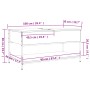 Couchtisch aus braunem Metall aus technischem Holz 100x50x50 cm von , Couchtisch - Ref: Foro24-845350, Preis: 62,97 €, Rabatt: %