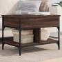 Engineered wood and metal brown oak coffee table 70x50x50 cm by , Coffee table - Ref: Foro24-845365, Price: 67,74 €, Discount: %