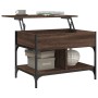 Mesa de centro madera ingeniería metal marrón roble 70x50x50 cm de , Mesas de centro - Ref: Foro24-845365, Precio: 67,74 €, D...