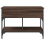 Mesa de centro madera ingeniería metal marrón roble 70x50x50 cm de , Mesas de centro - Ref: Foro24-845365, Precio: 67,99 €, D...