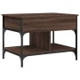 Mesa de centro madera ingeniería metal marrón roble 70x50x50 cm de , Mesas de centro - Ref: Foro24-845365, Precio: 67,99 €, D...