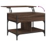 Engineered wood and metal brown oak coffee table 70x50x50 cm by , Coffee table - Ref: Foro24-845365, Price: 67,74 €, Discount: %