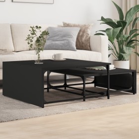 Stapelbare Couchtische 2 Stk. Technisches Holz schwarzes Metall von , Couchtisch - Ref: Foro24-845331, Preis: 83,99 €, Rabatt: %