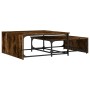 Stackable coffee tables, 2 pieces, wood and smoked oak metal. by , Coffee table - Ref: Foro24-845333, Price: 80,99 €, Discoun...