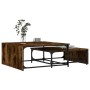 Stackable coffee tables, 2 pieces, wood and smoked oak metal. by , Coffee table - Ref: Foro24-845333, Price: 80,99 €, Discoun...