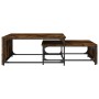 Stackable coffee tables, 2 pieces, wood and smoked oak metal. by , Coffee table - Ref: Foro24-845333, Price: 80,99 €, Discoun...