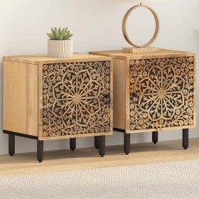 Bedside tables 2 pcs solid mango wood 40x33x46 cm by , Nightstands - Ref: Foro24-358209, Price: 113,61 €, Discount: %