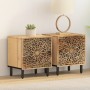 Bedside tables 2 pcs solid mango wood 40x33x46 cm by , Nightstands - Ref: Foro24-358209, Price: 114,37 €, Discount: %