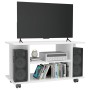 TV-Schrank mit Rollen aus Holzwerkstoff, glänzend weiß, 80 x 40 x 45 cm von vidaXL, TV-Möbel - Ref: Foro24-800195, Preis: 57,...