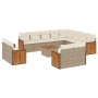 Set sofás de jardín con cojines 13 pzas ratán sintético beige de , Conjuntos de jardín - Ref: Foro24-3260602, Precio: 1,00 €,...