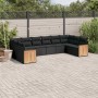 Set Gartensofas 10 Stück Kissen synthetisches Rattan schwarz von , Gartensets - Ref: Foro24-3260403, Preis: 626,60 €, Rabatt: %