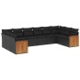 Set de sofás de jardín 10 pzas cojines ratán sintético negro de , Conjuntos de jardín - Ref: Foro24-3260403, Precio: 651,63 €...