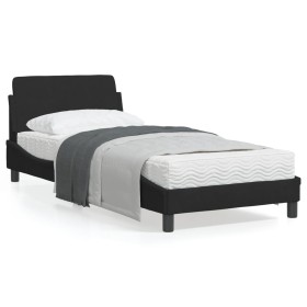 Estructura de cama con cabecero de terciopelo negro 90x200 cm de , Camas y somieres - Ref: Foro24-373114, Precio: 113,99 €, D...