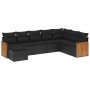 8-teiliges Gartensofa-Set und schwarze synthetische Rattankissen von , Gartensets - Ref: Foro24-3260326, Preis: 524,60 €, Rab...