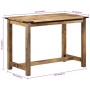 Mesa de comedor madera maciza de mango 110x55x75 cm de , Mesas de cocina y de comedor - Ref: Foro24-358946, Precio: 165,99 €,...