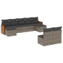 9-teiliges Gartenmöbel-Set und graue synthetische Rattankissen von , Gartensets - Ref: Foro24-3260457, Preis: 555,01 €, Rabat...