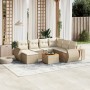 Gartensofa-Set mit beigen Kissen 8 Stück PE-Rattan von , Gartensets - Ref: Foro24-3257451, Preis: 598,16 €, Rabatt: %