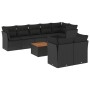 8-teiliges Gartensofa-Set und schwarze synthetische Rattankissen von , Gartensets - Ref: Foro24-3223731, Preis: 544,84 €, Rab...