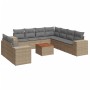 Gartensofa-Set mit beigen Kissen, 10-teilig, synthetisches Rattan von , Gartensets - Ref: Foro24-3225513, Preis: 752,31 €, Ra...