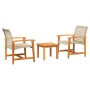 3-teiliges Bistro-Set aus PE-Rattan und Akazienholz in Beige von , Modulare Sofas für den Außenbereich - Ref: Foro24-367603, ...