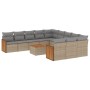 12-piece garden sofa set and brown synthetic rattan cushions by , Garden sets - Ref: Foro24-3260519, Price: 913,21 €, Discoun...