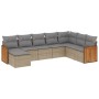 Gartensofa-Set mit beigen Kissen 8 Stück PE-Rattan von , Gartensets - Ref: Foro24-3260330, Preis: 548,60 €, Rabatt: %