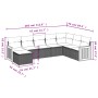 Gartensofa-Set mit beigen Kissen 8 Stück PE-Rattan von , Gartensets - Ref: Foro24-3260330, Preis: 548,60 €, Rabatt: %