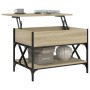 Mesa de centro madera ingeniería metal roble Sonoma 70x50x50 cm de , Mesas de centro - Ref: Foro24-845352, Precio: 69,49 €, D...