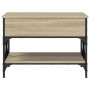 Mesa de centro madera ingeniería metal roble Sonoma 70x50x50 cm de , Mesas de centro - Ref: Foro24-845352, Precio: 69,49 €, D...