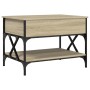 Mesa de centro madera ingeniería metal roble Sonoma 70x50x50 cm de , Mesas de centro - Ref: Foro24-845352, Precio: 69,49 €, D...