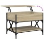 Mesa de centro madera ingeniería metal roble Sonoma 70x50x50 cm de , Mesas de centro - Ref: Foro24-845352, Precio: 69,49 €, D...