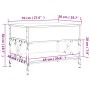 Mesa de centro madera ingeniería metal roble Sonoma 70x50x50 cm de , Mesas de centro - Ref: Foro24-845352, Precio: 69,49 €, D...