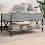 Sonoma gray metal engineered wood coffee table 100x50x50 cm by , Coffee table - Ref: Foro24-845359, Price: 80,99 €, Discount: %