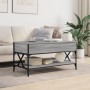 Mesa de centro madera ingeniería metal gris Sonoma 100x50x50 cm de , Mesas de centro - Ref: Foro24-845359, Precio: 85,69 €, D...