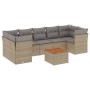 Garden sofa set with beige cushions 8 pcs PE rattan by , Garden sets - Ref: Foro24-3223511, Price: 550,70 €, Discount: %