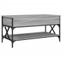 Mesa de centro madera ingeniería metal gris Sonoma 100x50x50 cm de , Mesas de centro - Ref: Foro24-845359, Precio: 85,69 €, D...